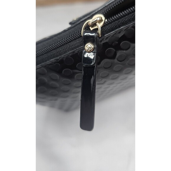 Kate Spade New York Amy Beale Street Black PVC Cosmetic Case 9"x4" - Picture 5 of 11